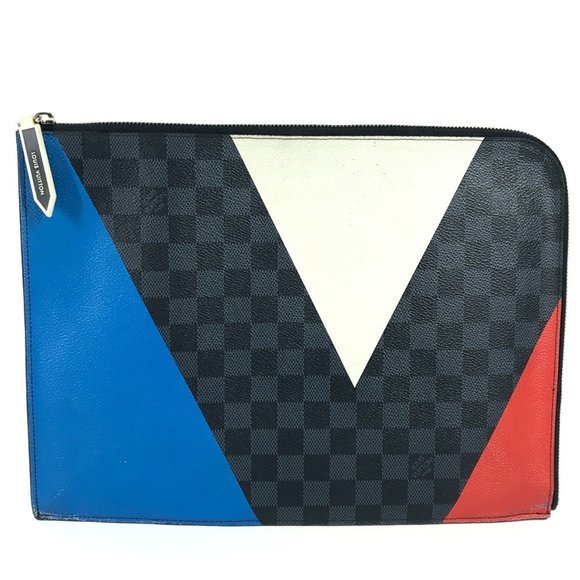 Louis Vuitton Pochette Jour Gm Black Canvas clutch - Picture 1 of 10